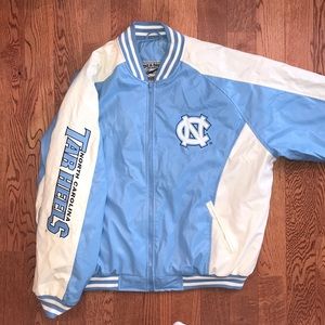 North Carolina Tar Heels varsity letter zip jacket